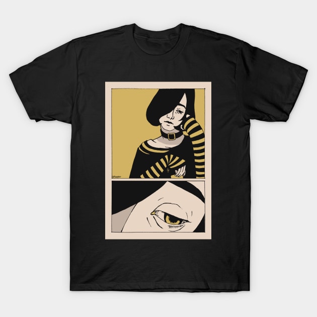 Bored girl in manga/comics style T-Shirt by thappier